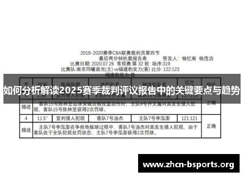 如何分析解读2025赛季裁判评议报告中的关键要点与趋势 如何分析解读2025赛季裁判评议报告中的关键要点与趋势